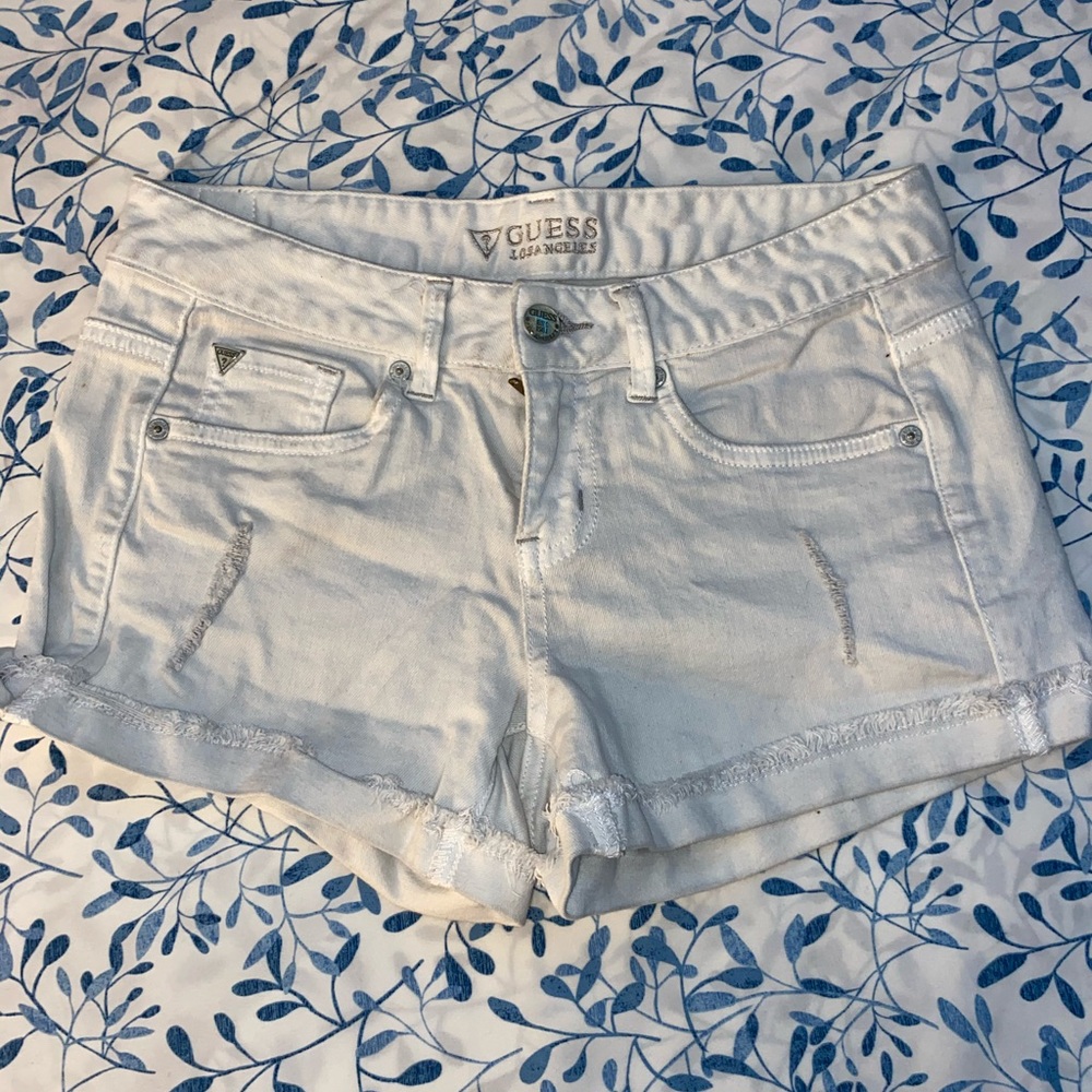 Guess white shorts
